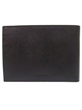 Prada Saffiano Leather Black Bifold Wallet